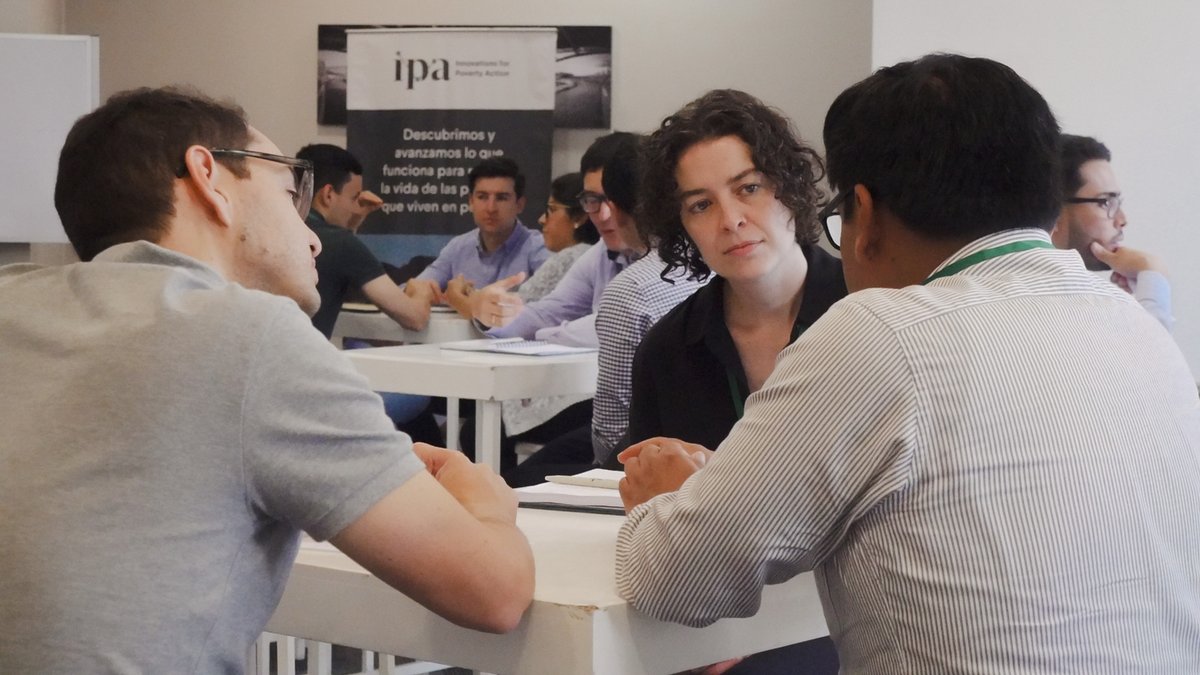 poverty_action's tweet photo. ✨Updates from Day 2 of the Latin American Cross-Country Learning Exchange #CCLE!
Teams took the opportunity to connect directly in 1:1 sessions, sharing advice and insights on how to connect data and evidence with key policy decisions. https://t.co/cru7A9YUQV https://t.co/ShsL559Ann