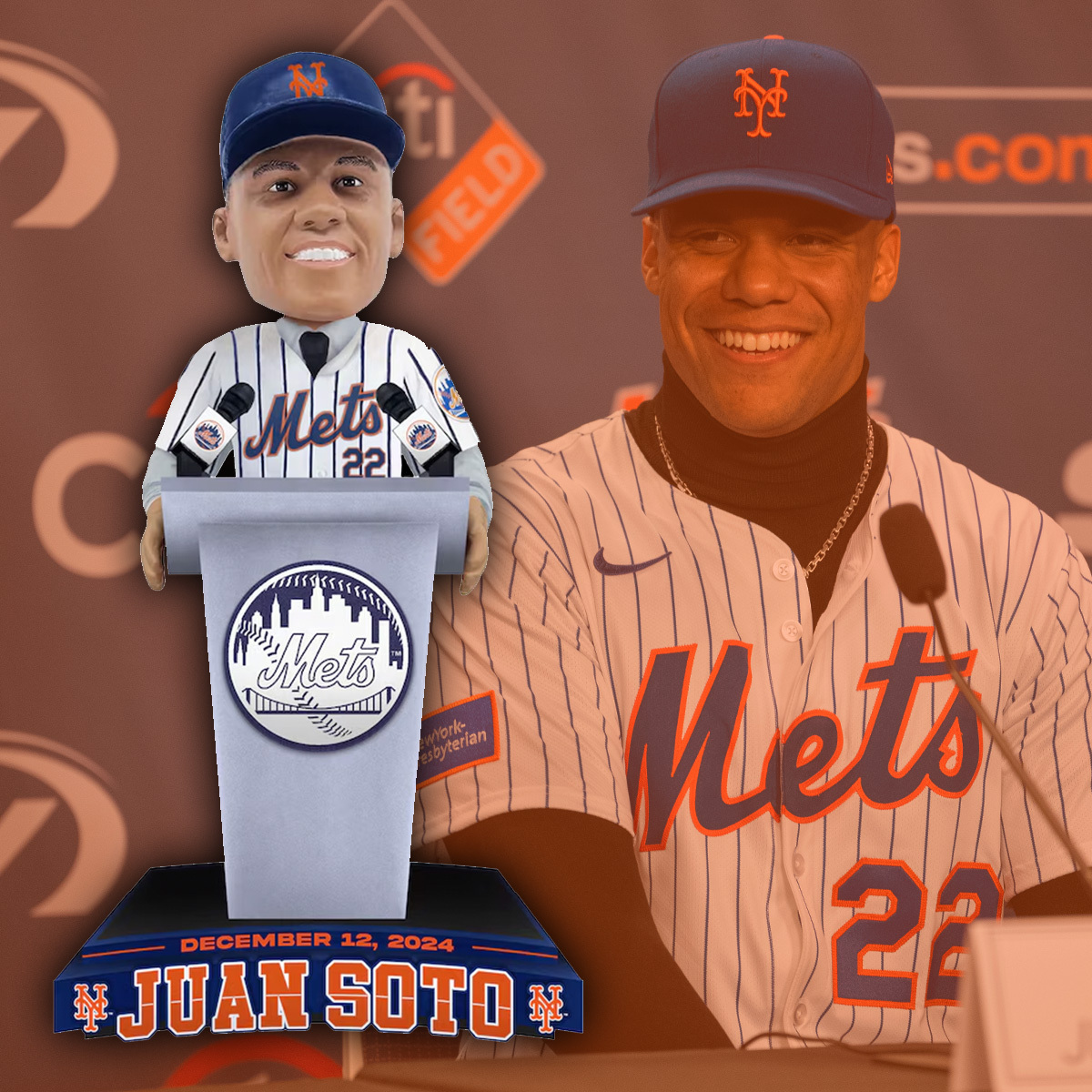 The official Juan Soto Mets press conference bobblehead ⚾️
