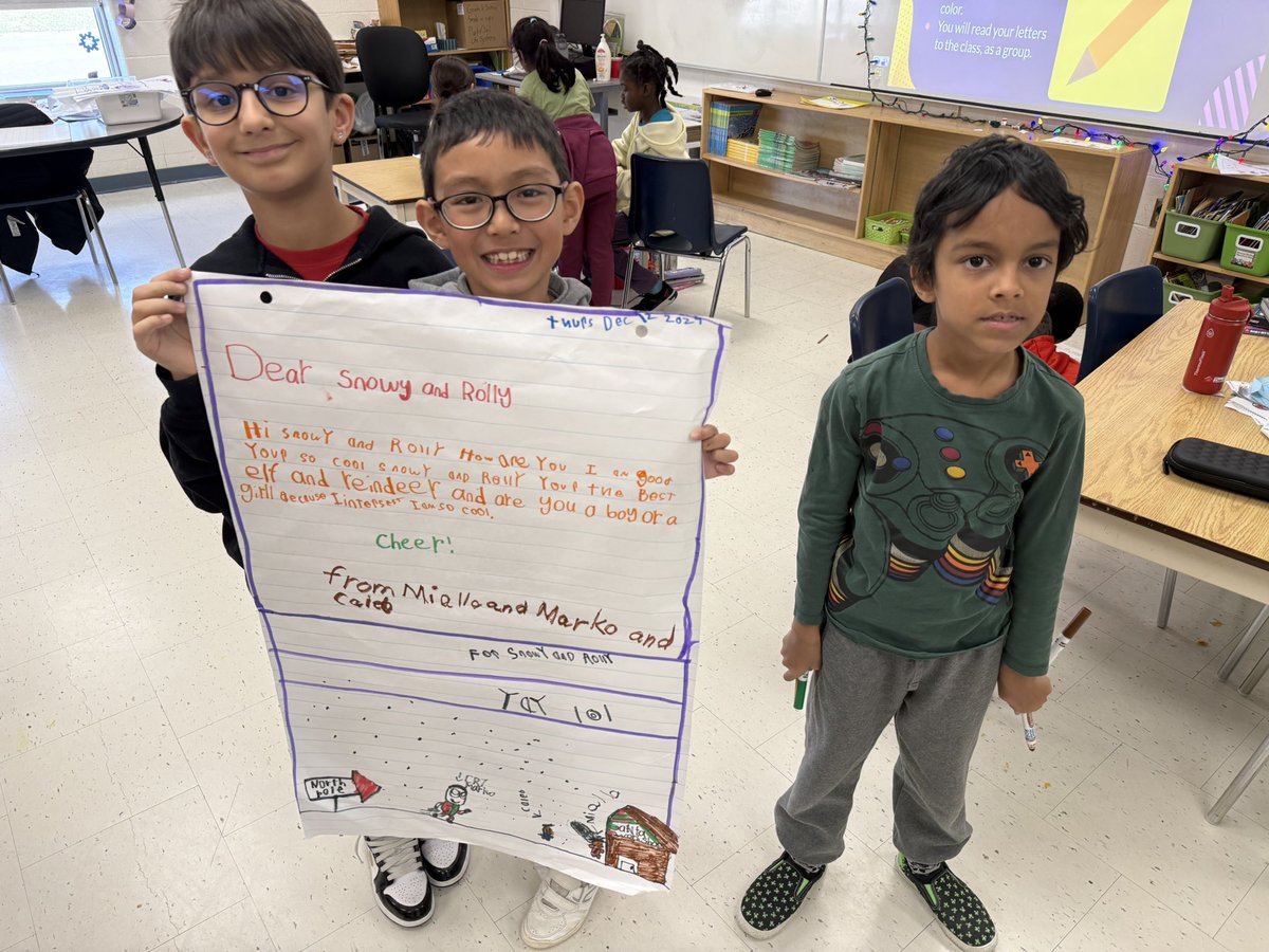 arincunanan's tweet photo. Grade 2/3 students wrote Christmas letters in groups! @StMariaGorett https://t.co/OnJRpuOlxF
