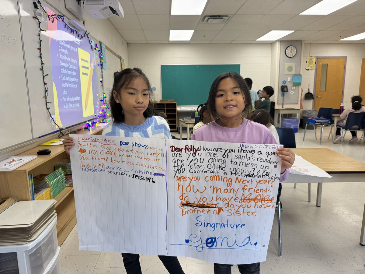 arincunanan's tweet photo. Grade 2/3 students wrote Christmas letters in groups! @StMariaGorett https://t.co/OnJRpuOlxF