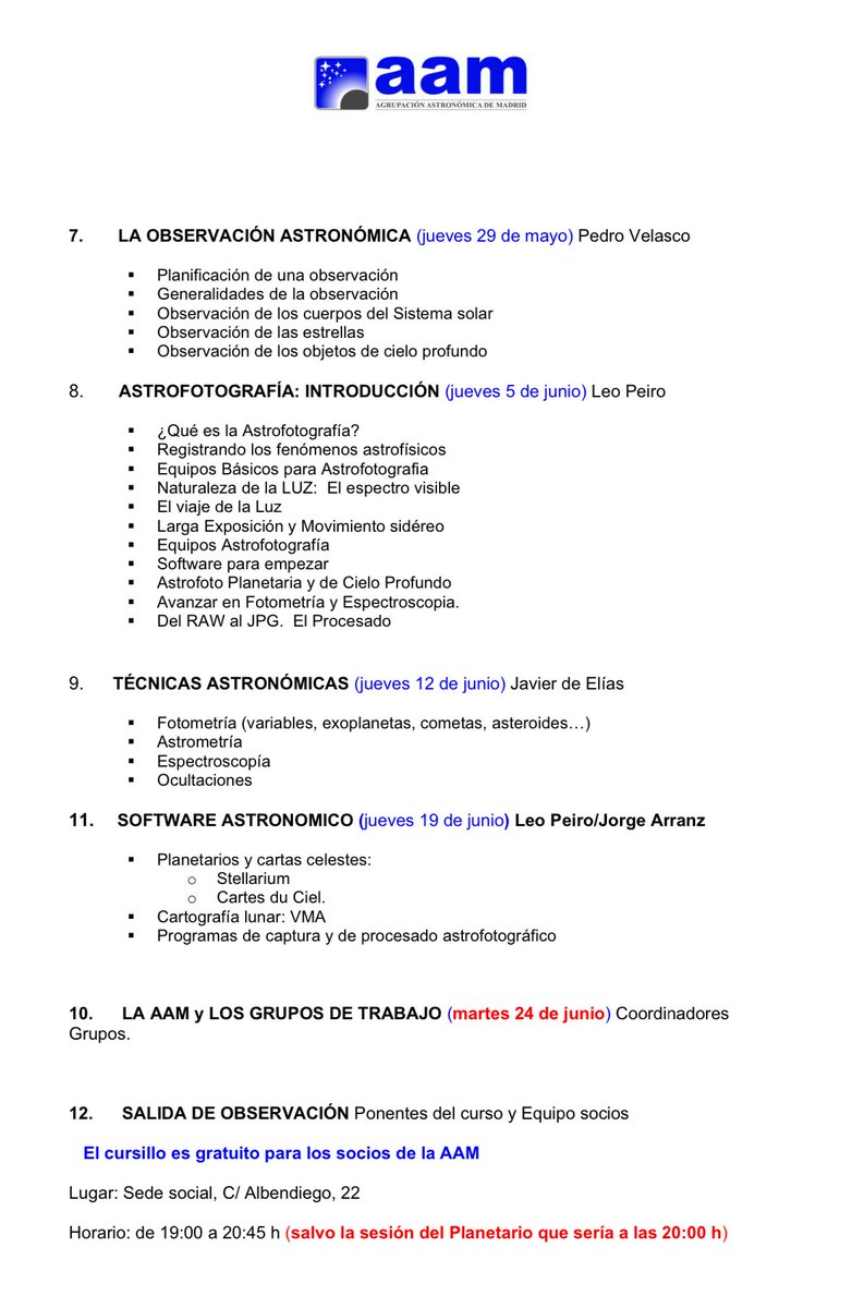 AAM_OFICIAL's tweet photo. Aquí toda la información de nuestro curso!! No os lo perdáis!!! https://t.co/zcdje9xa6H