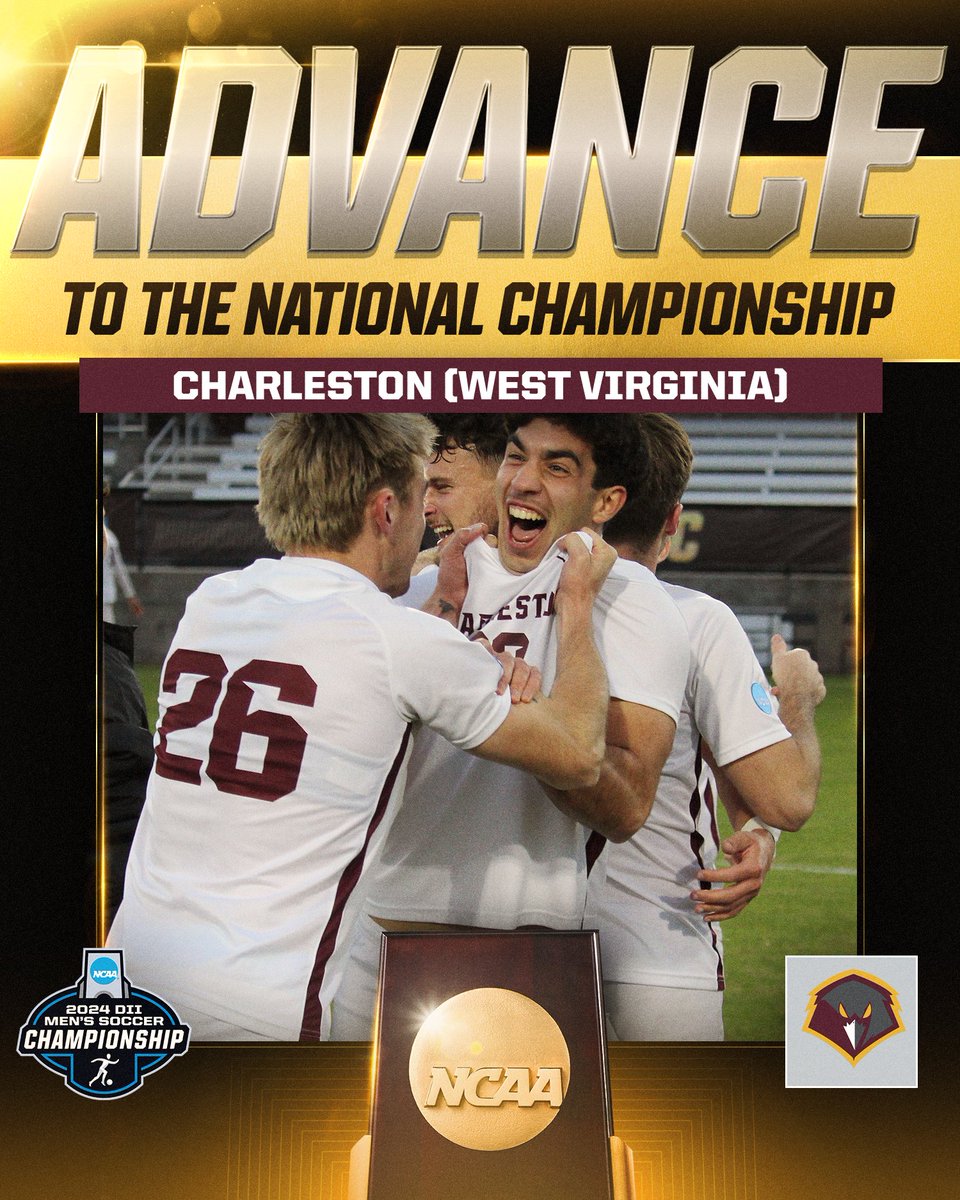 NCAADII's tweet photo. That feeling when you advance to the #D2MSOC national championship match!

Congratulations to @ucwv_athletics! 

#MakeItYours | https://t.co/Ot1UWGoYMo https://t.co/lalHAmQiIT