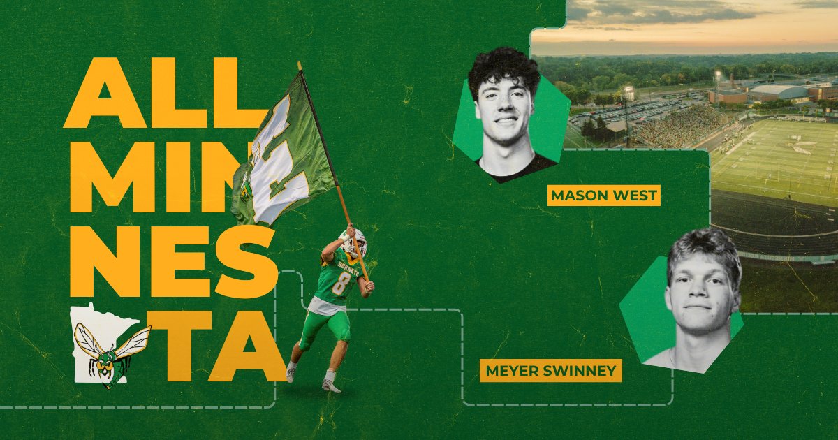 Congratulations to Edina High School Hornets Mason West and Meyer Swinney for being named to the Star Tribune's All-Minnesotan High School Football Team! This recognition places them among the top 25 high school football players in the state. 🏅🐝 #GoHornets #WeAreEdina