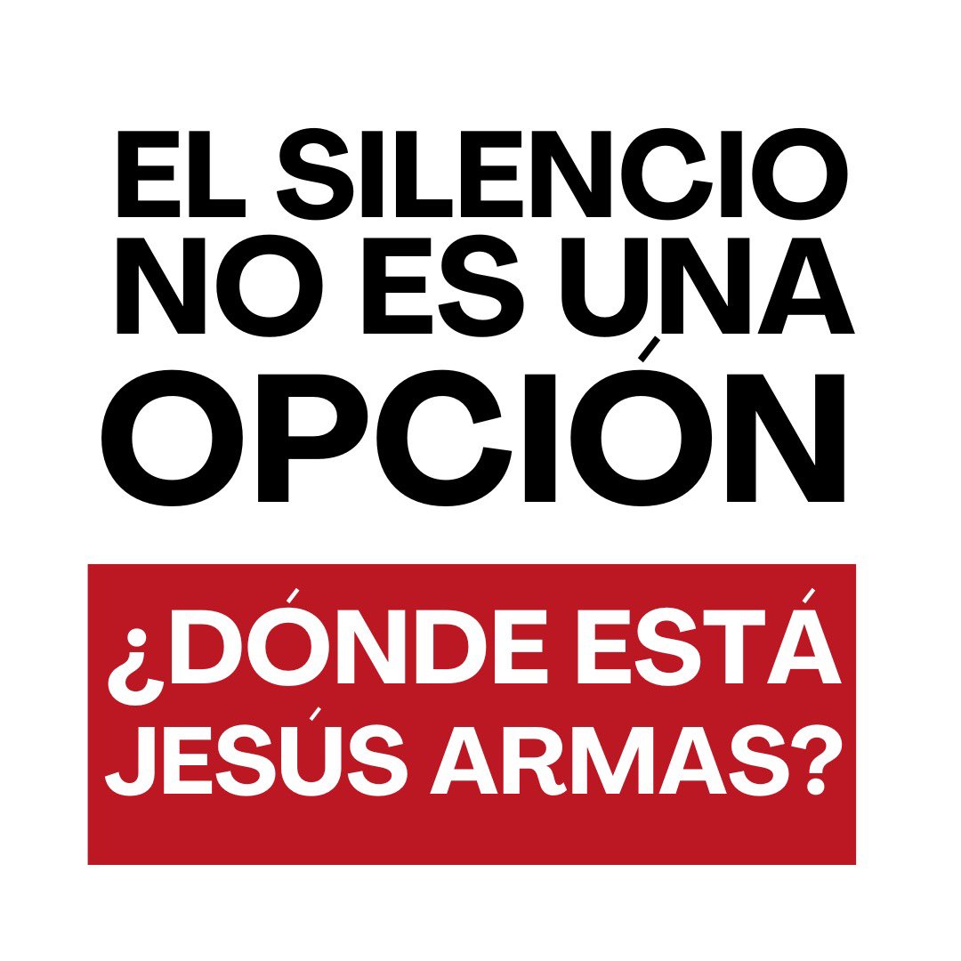 SairamRivas's tweet photo. Cada segundo cuenta. Exigimos conocer el paradero de Jesús Armas y su liberación inmediata. #LibertadParaJesus #DondeEstaJesus? https://t.co/JzBde7H02t