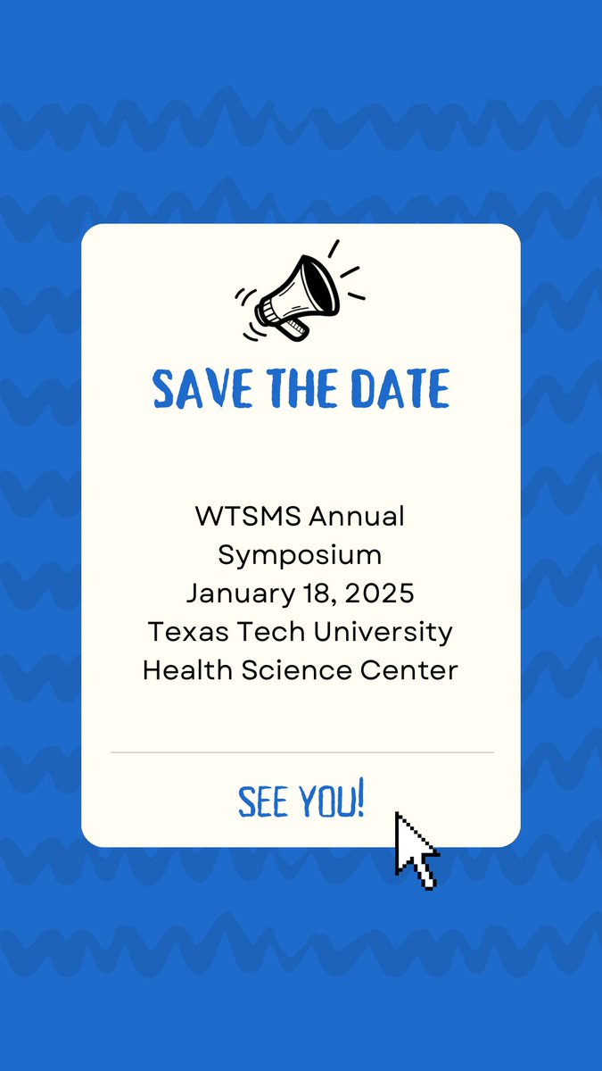 We hope to see you in Lubbock on January 18. CEUs TBD