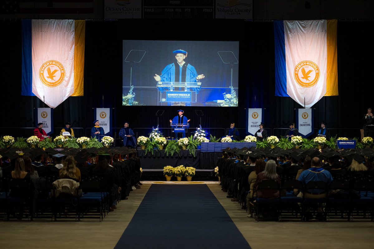 johnkrausphotos's tweet photo. Great to see @rookisaacman deliver the commencement address at @ERAU_Daytona graduation today. These ERAU Eagles have earned their degrees and will now contribute to the greatest sectors on and off this planet — from space, to aviation, and more.

Rook’s speech highlighted both the space achievements of today and the exciting future that many are going to build for tomorrow. There are so many players across government organizations and commercial companies that are going to advance humanity onward and upward. 

Congratulations, graduates!