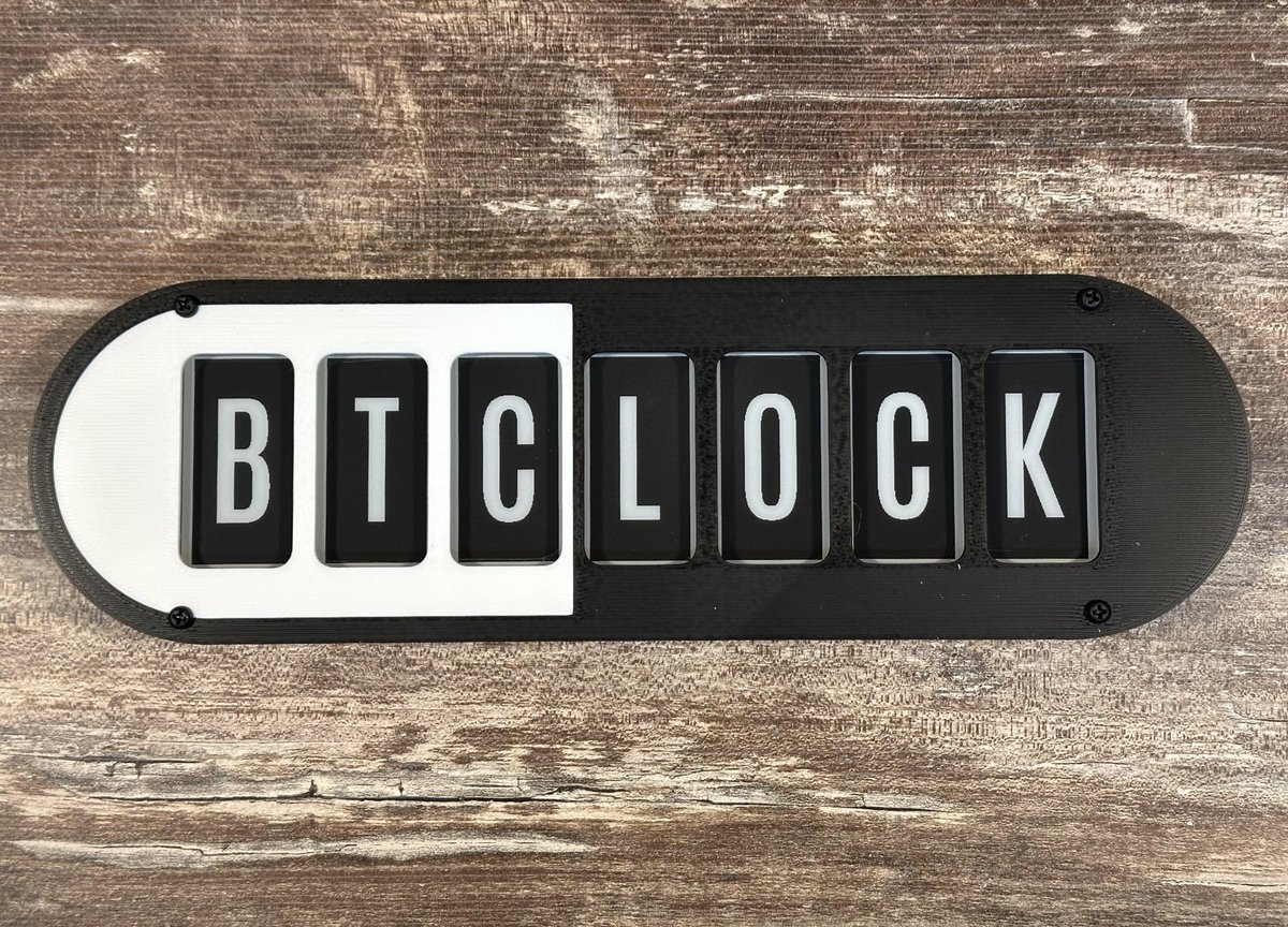 btc_hardware's tweet photo. Tinkering with this faceplate concept for the BTClock… impressions? https://t.co/R1DljlkNTu