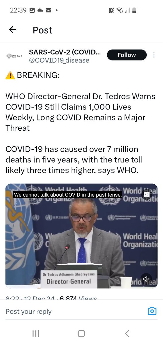 chaburn's tweet photo. @GalHibernia @HSELive The WHO is warning that countries ignoring Covid is causing widespread illness and Deaths across the World. But in Ireland we are told it has transformed into the Flu. #Longcovid #ItsNotTheFlu #Dublin #HSE #Dร il https://t.co/ve5fBbabfC