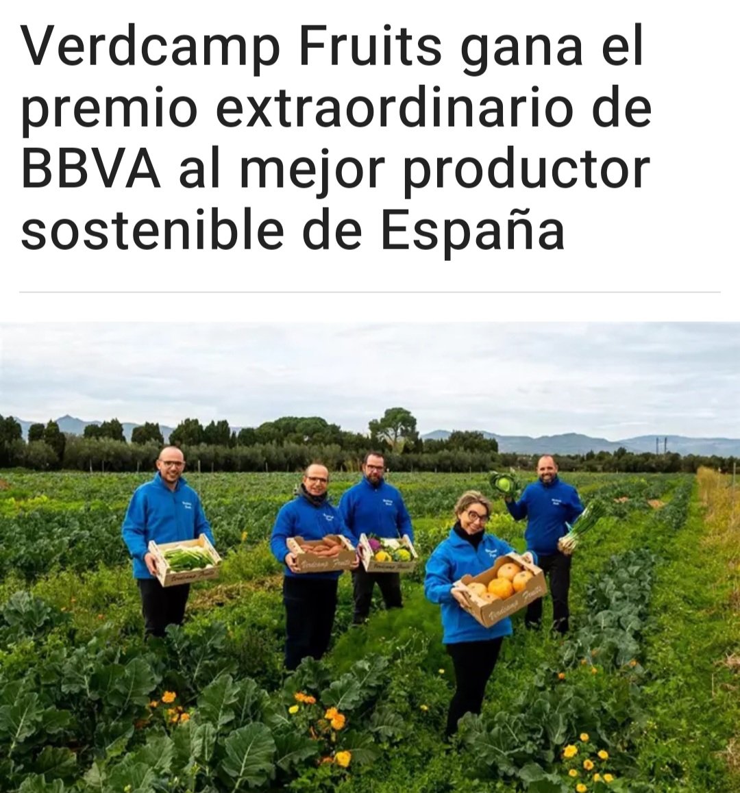 Verdcamp Fruits (@verdcampfruits) on Twitter photo Intentar hacerlo cada día mejor no es nada fácil.
Pero dias como hoy, hacen que merezca la pena el esfuerzo.
Para nosotros es un gran orgullo que el @bbva_espana y el <a href="/cellercanroca_/">Celler de Can Roca</a> nos hayan escogido como los mejores de los mejores, los mejores productores sostenibles de España Intentar hacerlo cada día mejor no es nada fácil.
Pero dias como hoy, hacen que merezca la pena el esfuerzo.
Para nosotros es un gran orgullo que el @bbva_espana y el <a href="/cellercanroca_/">Celler de Can Roca</a> nos hayan escogido como los mejores de los mejores, los mejores productores sostenibles de España