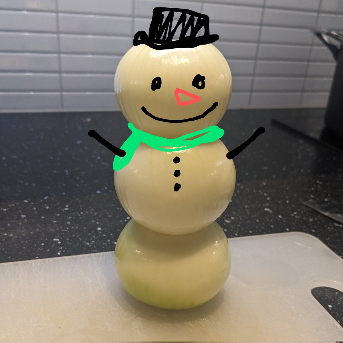 sunagaga's tweet photo. ポトフになる前の雪だるまみて！笑 https://t.co/OFpCfoh05D