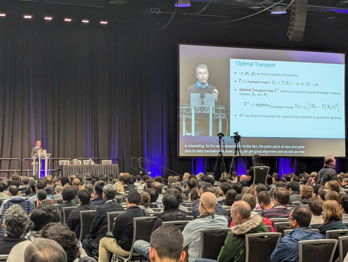 NeurIPSConf's tweet image. Live! Keynote talk by Arnaud Doucet
From Diffusion Models to Schrödinger Bridges
West Exhibition Hall C, B3
neurips.cc/virtual/2024/i…