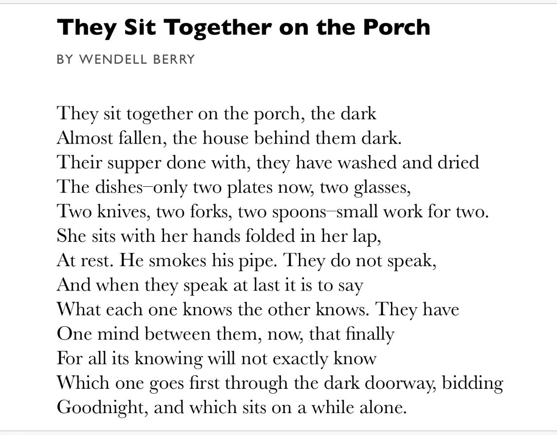JoshHochschild's tweet photo. Discussing this poem in class, a student made a remarkably self-aware comment, to the effect: “At my age this isn’t my idea of what to look forward to in life, but I could imagine it becoming what I look forward to.” https://t.co/MvywSvlLXZ