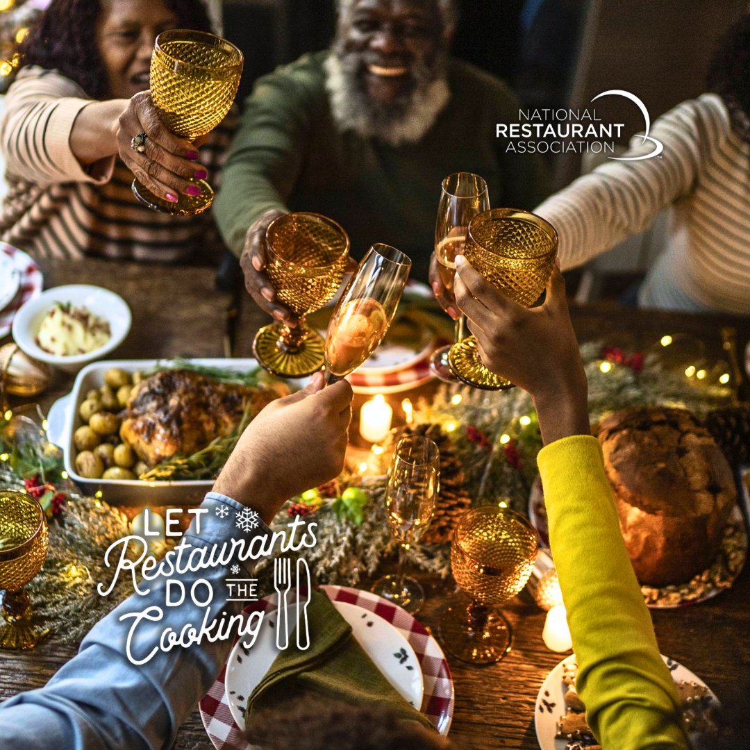WeRRestaurants's tweet photo. The holidays are about connection, not stress or kitchen chaos!
Let restaurants take care of the cooking with catering or takeout, so you can focus on what matters most: creating memories with friends and family. ❤️ #LetRestaurantsCook https://t.co/V1tx9okKJ0