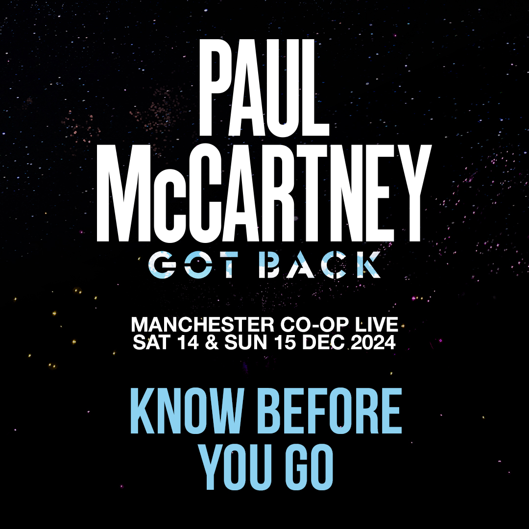 Manchester! <a href="/PaulMcCartney/">Paul McCartney</a>'s Got Back tour rolls into town tomorrow for the first of two incredible nights at  <a href="/TheCoopLive/">Co-op Live</a> - here's some important information to know before you go: marshallarts.lnk.to/PaulMcCartney-…

#PaulMcCartneyGotBack #KnowBeforeYouGo