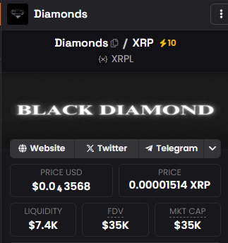 ⚡️Community member boosted Diamonds 
ON THEIR OWN!
dexscreener.com/xrpl/4469616d6…

#XRP #XRPL #XRPHolders #XRPLedger #XRPCommunity #bitcoin #eth #sol #sui #sei #tron #ton #doge #pepe #shib #shiba #Crypto #meme #nft #gem #gems