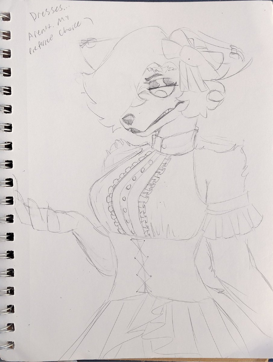 GalaxyCat77's tweet photo. #art #ArtOfTheDay #oc #originalcharacter #originalcharacterart #sketchart #furryarts #furry #furryarwork #dress #frilly #frills #cute #fashion #prettychicks https://t.co/DiHz1CcPDN
