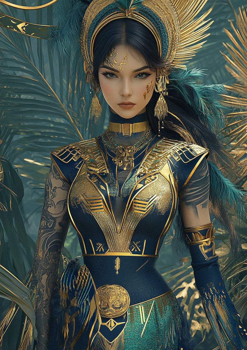 abuzaki1978's tweet photo. QT Teal &amp; Gold Art🩵 https://t.co/CGRzDQhq55