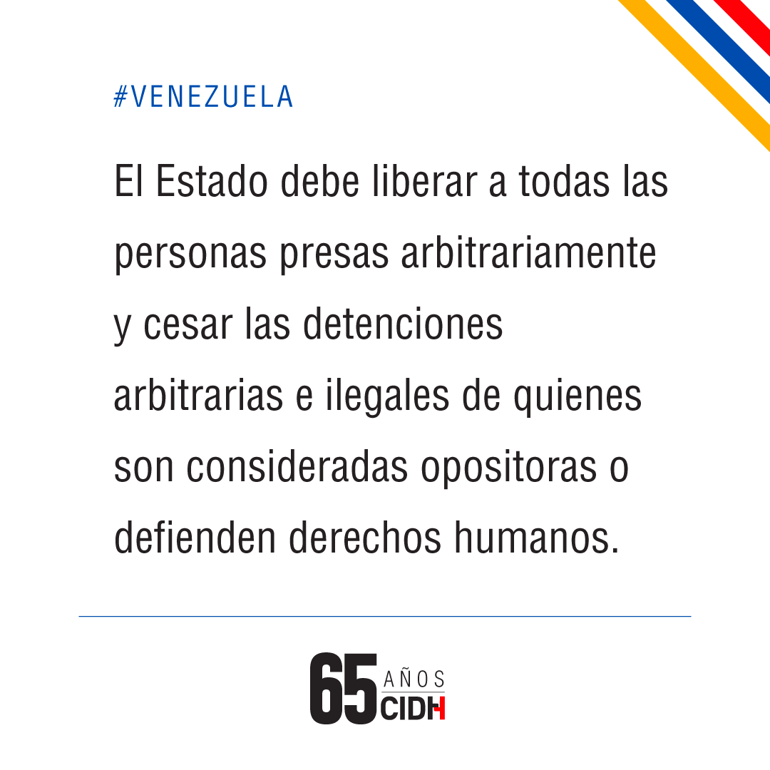 CIDH's tweet photo. #Venezuela: #CIDH condena la detención arbitraria de Jesús Armas, defensor de #DerechosHumanos y director de Ciudadanía Sin Límites, ocurrida, el #10Dic. El Estado debe informar sobre su paradero y garantizar su vida e integridad personal. https://t.co/d0JLee2L8y