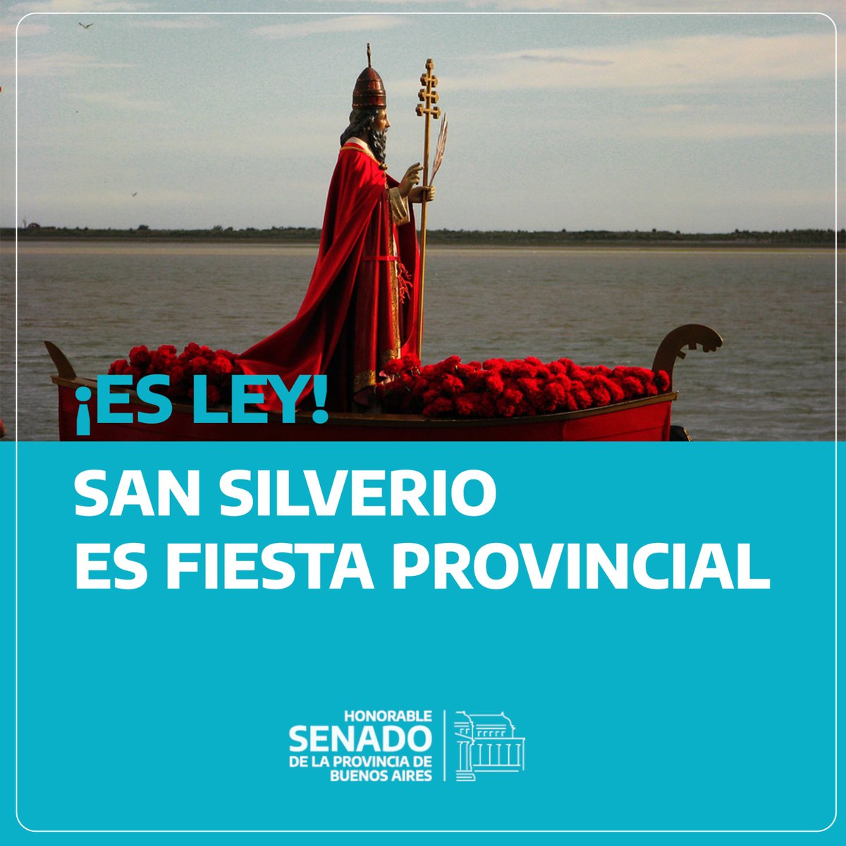 🛶 ¡Es Ley: la Celebración de #SanSilverio es Fiesta Provincial! 🛶

Una tradición de casi cien años, sostenida por la comunidad de Ingeniero White y a partir de hoy reconocida oficialmente por la <a href="/BAProvincia/">Gobierno PBA</a> ❤️

Este es el resultado cuando el Estado acompaña a una comunidad que