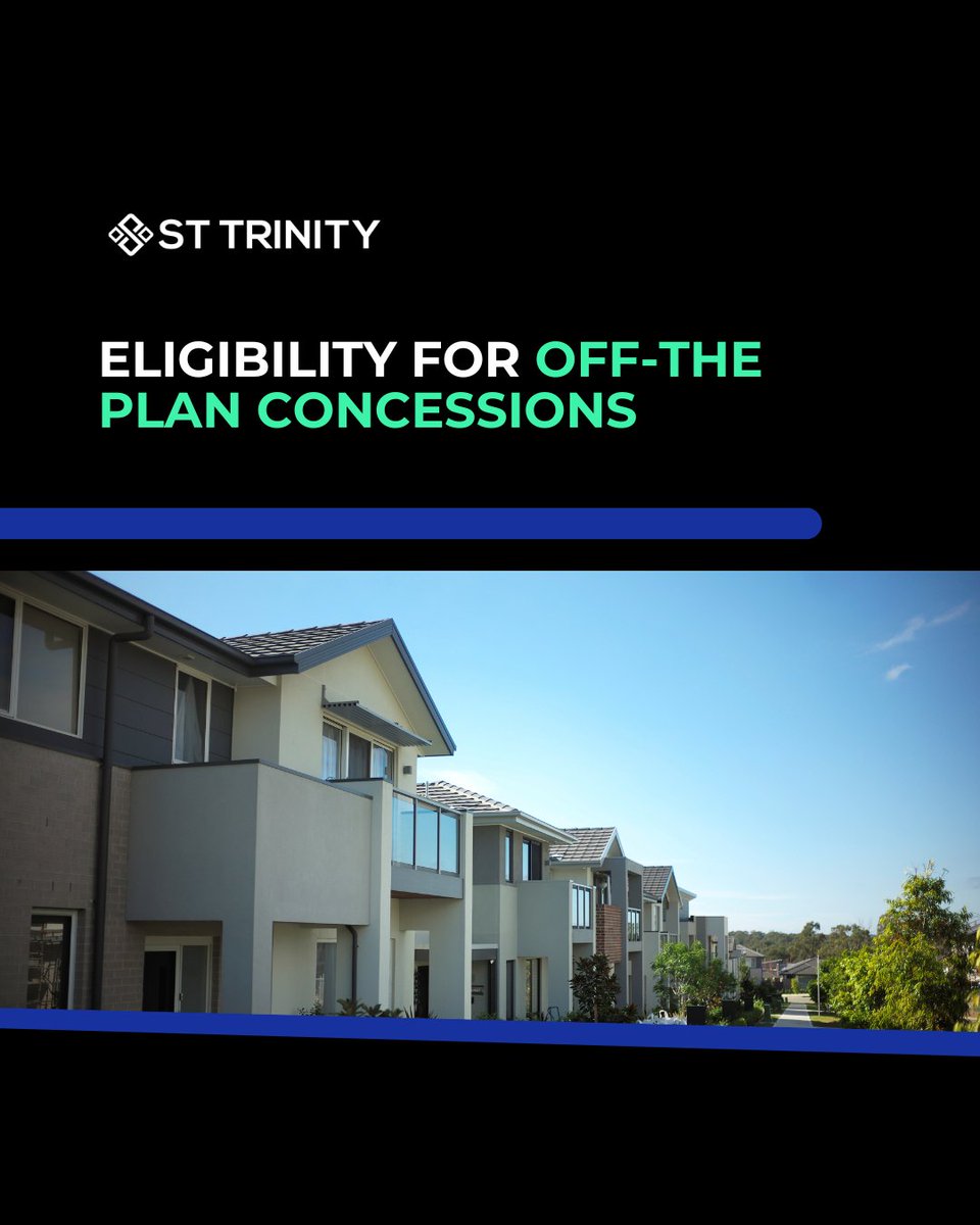 StTrinityPG's tweet image. Did you know you could be eligible for concessions when purchasing off-the-plan?

Learn more about the benefits and how to qualify for off-the-plan concessions today: sttrinity.com.au/property-news/…

#offtheplan #housing #investment #realestate #propertyinvestment #finance #housingpolicy