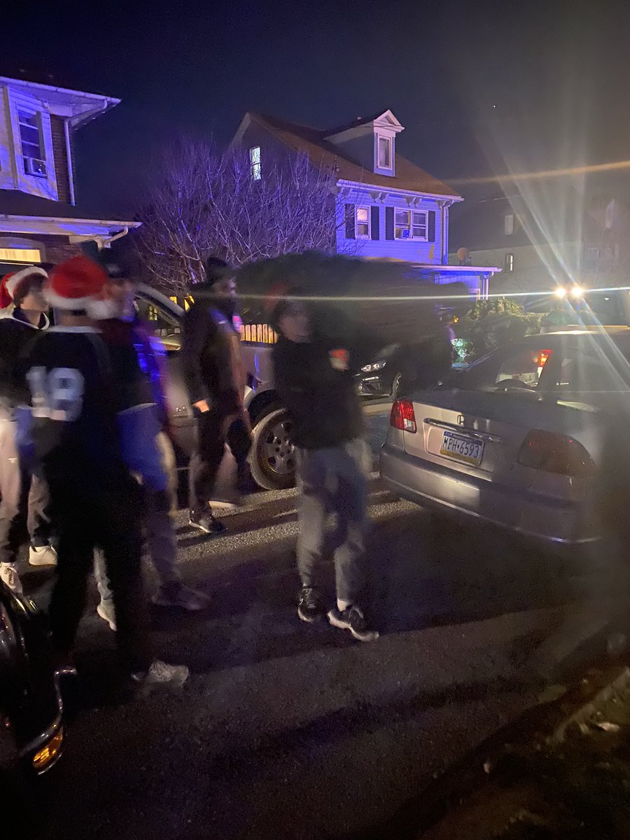 The <a href="/RoverBaseball/">Rover Baseball</a> program is out delivering donated Christmas Trees, ornaments and presents. to less fortunate families. Our first family was very excited.