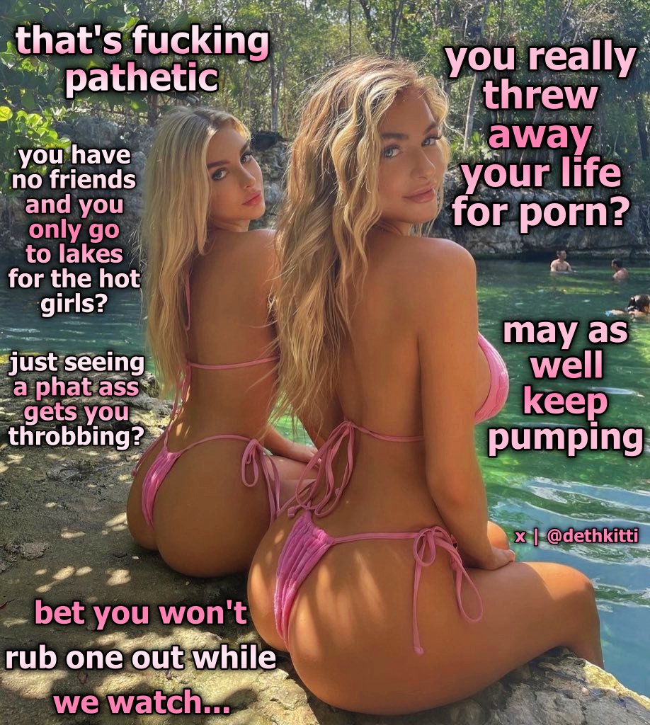 dethkitti's tweet photo. you're addicted to endlessly pumping your goonstick in a dark room. they're addicted to watching you throw your life away just for another edge. you love getting triggered into a pump sesh. they love how much of a loser you are https://t.co/LCUVVba5k5