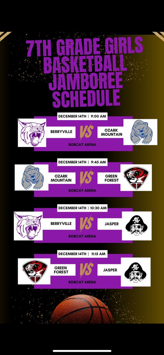 bvbobcatwbb's tweet photo. Saturday full of basketball! 
Come out and support the 7th grade girls basketball team in Bobcat Arena starting at 9am! https://t.co/bYO96K1F8U