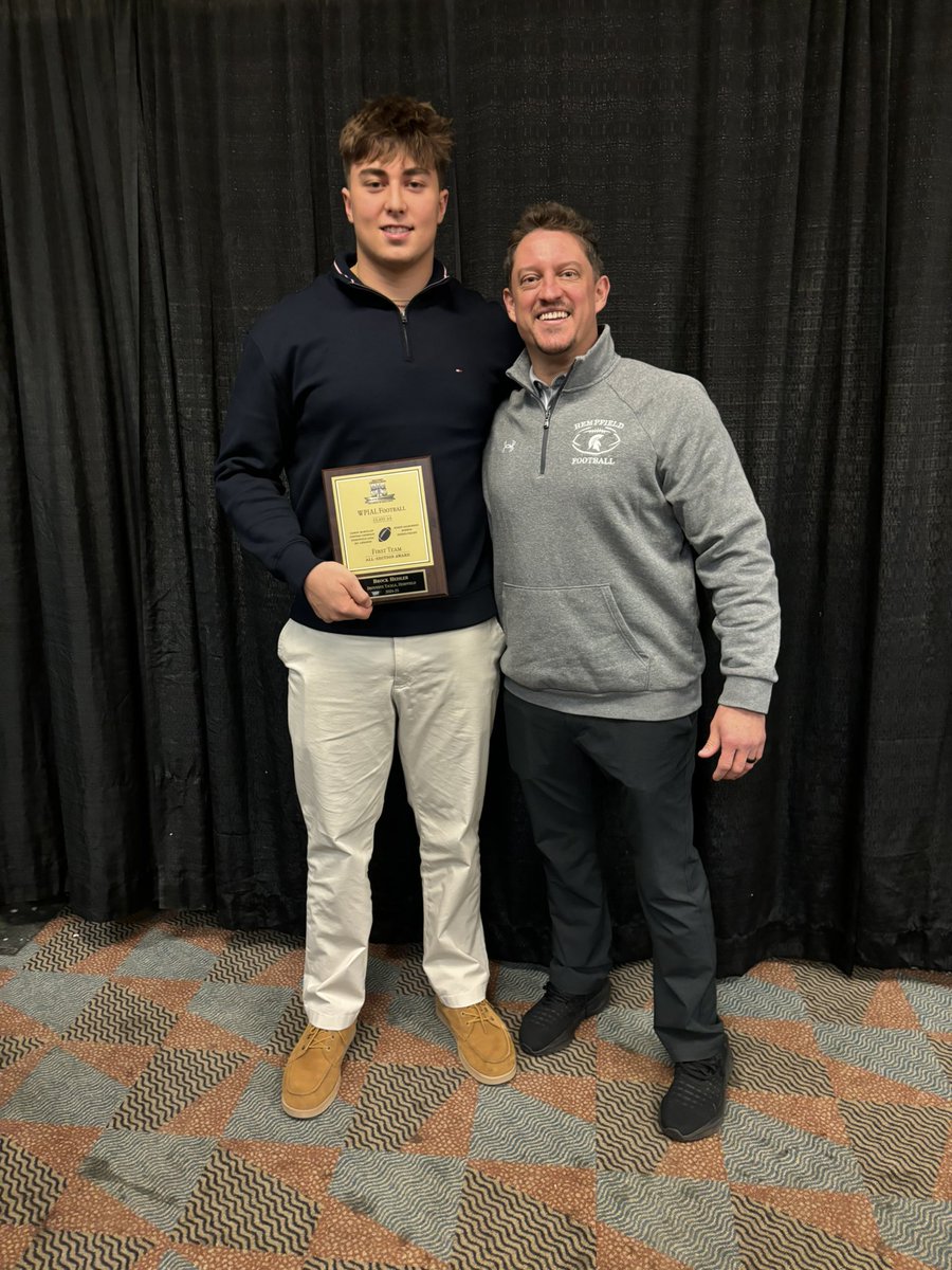 Hempfield Area Football (@hempfieldareafb) on Twitter photo Congrats <a href="/Brock_Heisler/">Brock Heisler 2026</a> on being honored today at the <a href="/Big56Conference/">Big 56 Conference</a> banquet! First Team All 6A Conference Defensive Tackle!
#hailhempfield Congrats <a href="/Brock_Heisler/">Brock Heisler 2026</a> on being honored today at the <a href="/Big56Conference/">Big 56 Conference</a> banquet! First Team All 6A Conference Defensive Tackle!
#hailhempfield