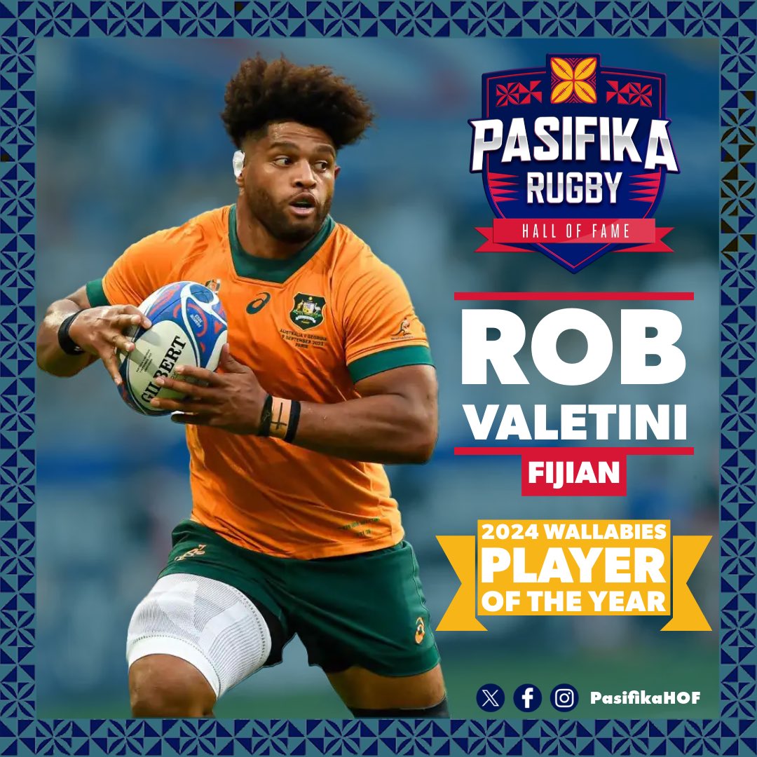 As we celebrate Pasifika’s greatest players, coaches, and contributors…we celebrate the 2024 <a href="/wallabies/">Wallabies</a> Player of the Year Award winner, Rob Valetini! 🌊🌴