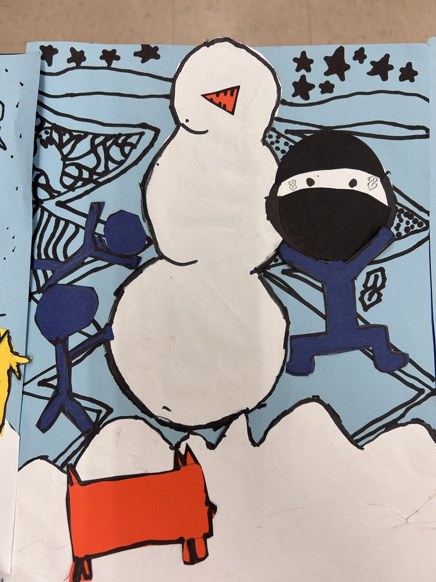 Keith Haring inspired snowmen collages. 4th grade did an amazing job on this fun project! <a href="/BluebonnetLions/">Bluebonnet Elementary School</a> <a href="/SpecialsBBE/">Bluebonnet Specials</a>
