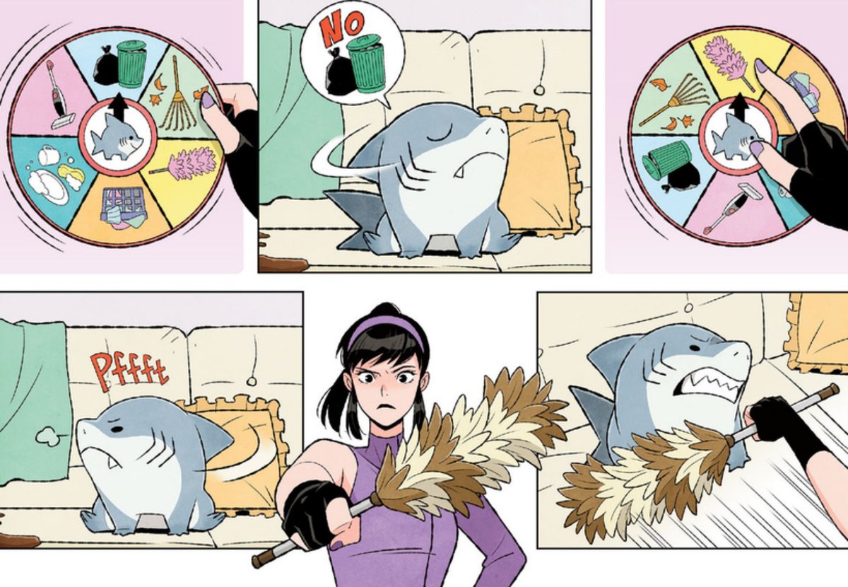 comfortgwens's tweet photo. jeff just doesn’t like cleaning :[ https://t.co/t0B2gcI9D7