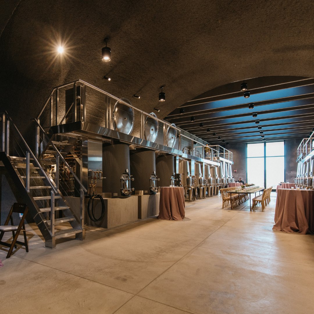Host your next event in our Tank Room, where luxury meets the art of winemaking. #SignorelloEstate #WineExperience #EventSpaces