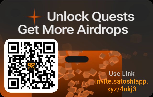 Sabeal4's tweet photo. https://t.co/Ivys1QVDDu 
Join me on Satoshi App, trusted by 16M+ users. Earn free tokens from top web3 projects. It's quick and easy to sign up. Let's grow our crypto portfolios together! https://t.co/tKVesXAs5U