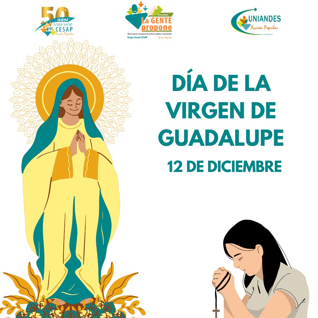 MeridaPropone's tweet image. El 12 de diciembre celebramos el Día de la Virgen de Guadalupe, una de las festividades más importantes para millones de personas en todo el mundo. En este día, los devotos se reúnen para rendir homenaje a la Virgen con misas, peregrinaciones y celebraciones llenas de fervor.