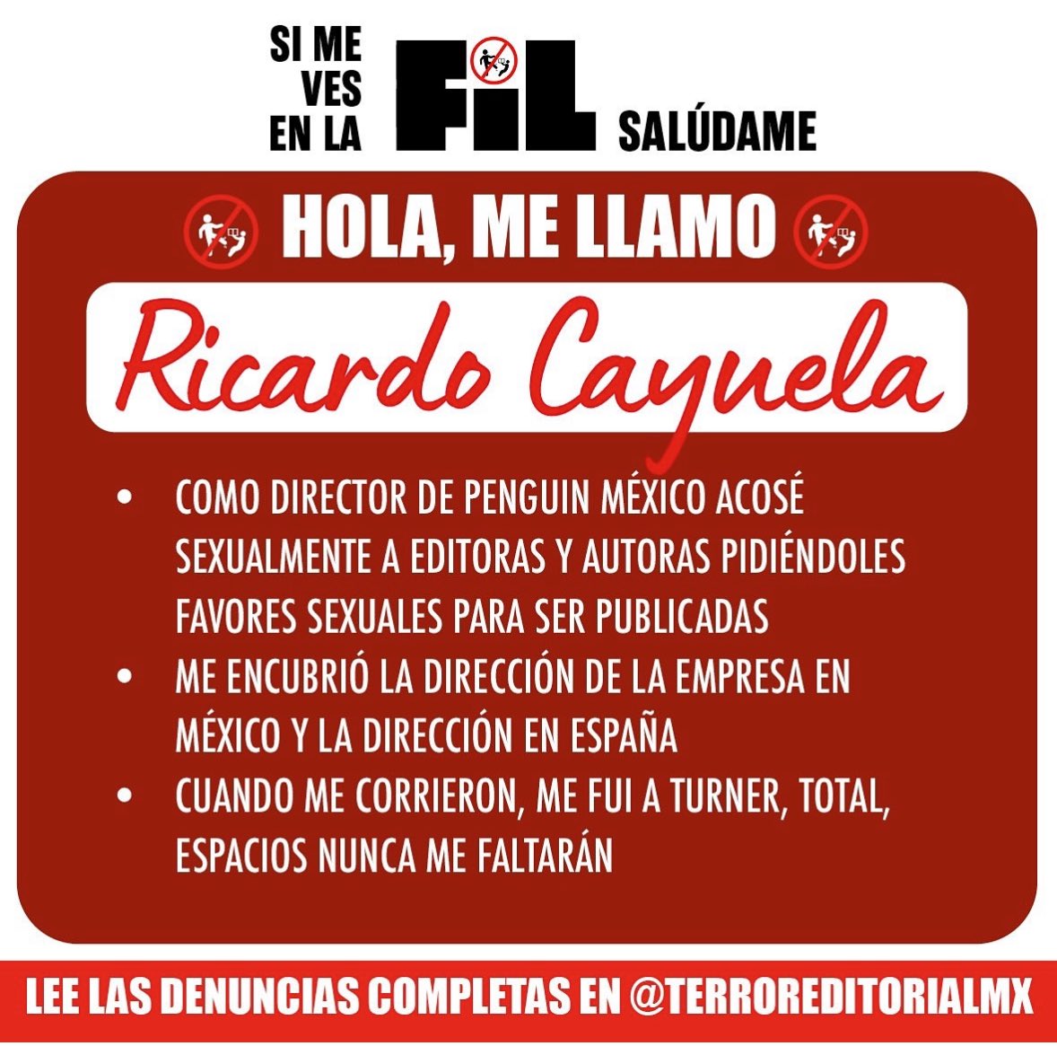terroreditorial's tweet photo. Ya terminó la FIL pero nuestra luchita no se detiene y siempre es un buen día para recordar que esta fiesta solo es posible por todxs lxs colaboradorxs que conformamos la industria editorial. Está edición @penguinlibrosmx 🐧, directores editoriales con conductas deplorables y más https://t.co/K11XSQkeVg