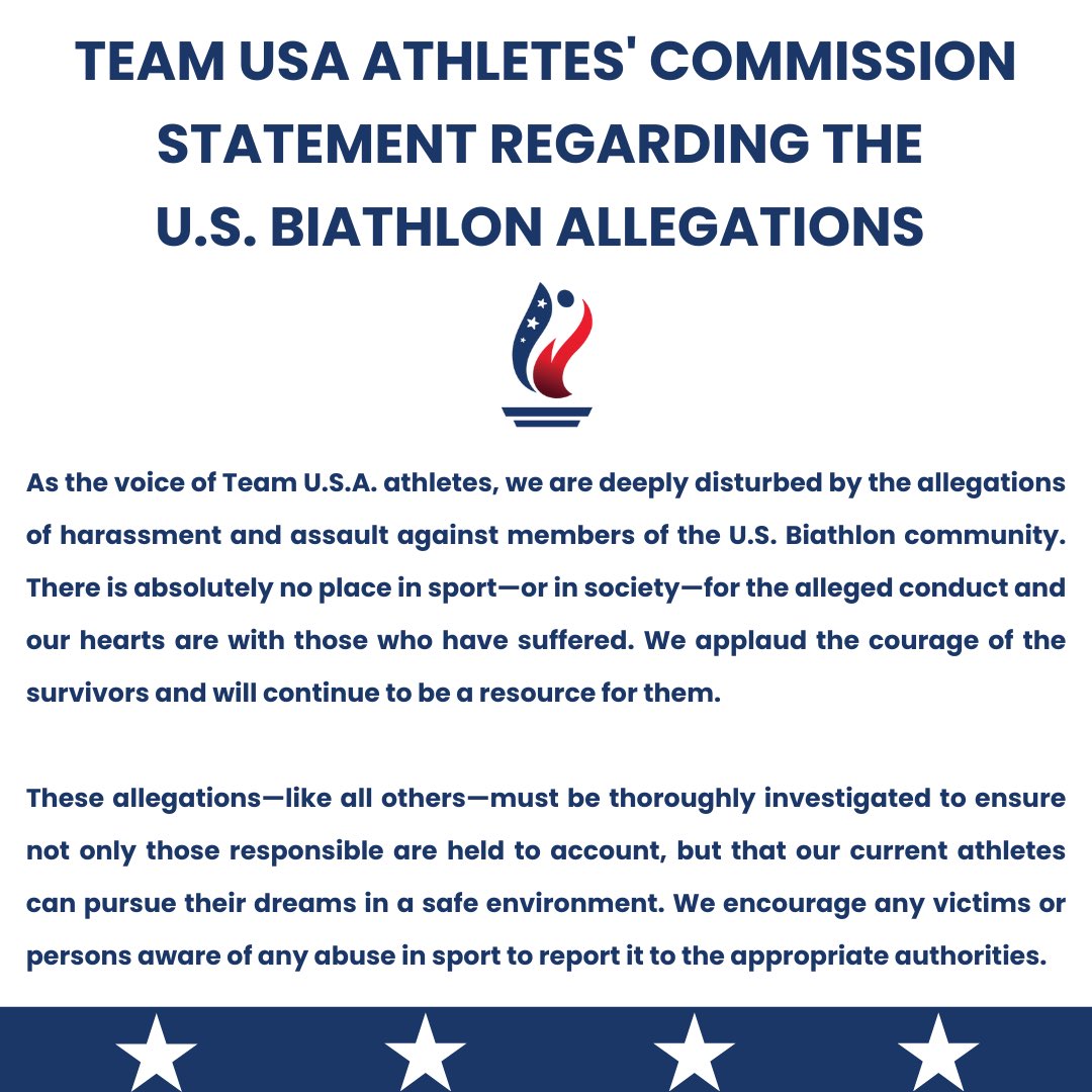 Team USA AC Statement Regarding the US Biathlon Allegations