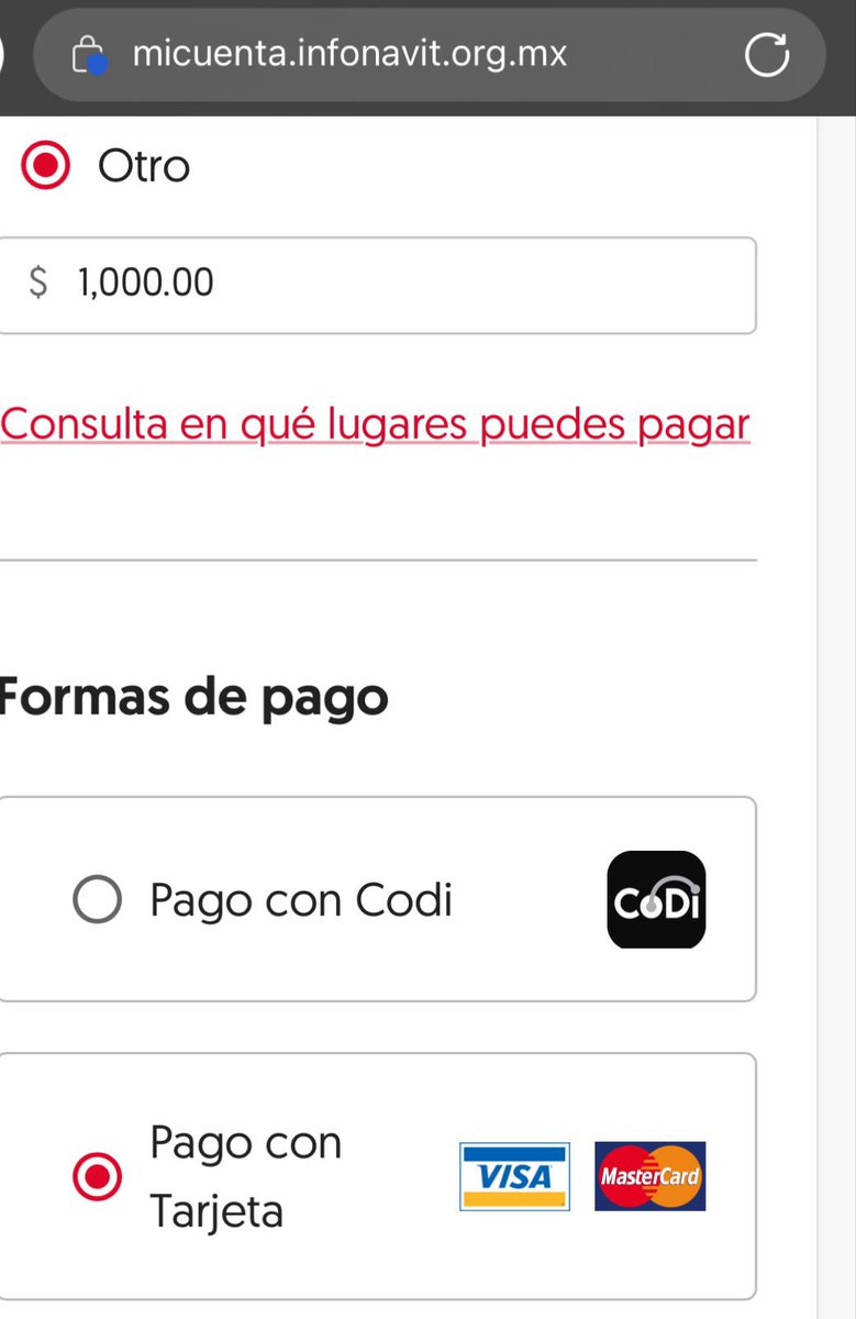 Monica_MoOr's tweet photo. @Infonavit estoy intentando una aportación a capital pero la plataforma me marca error, $1000 los convierte a $1 al momento de pasar a la ventana de “adquira”, me pueden apoyar? @AyudaInfonavit https://t.co/NVXRaIcRSH