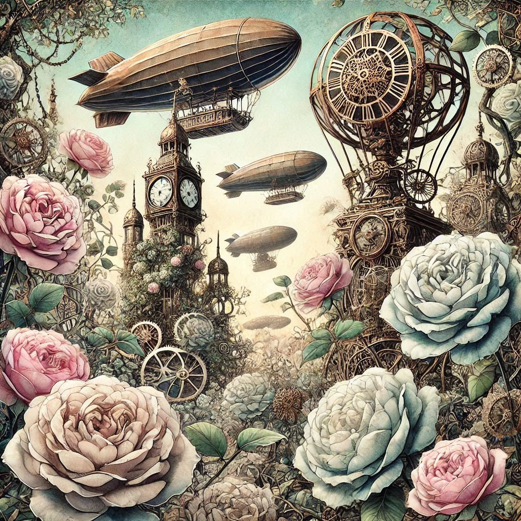 cel67540628's tweet photo. Romantic Rococo garden with a Steampunk aesthetic #aiart #aiartwork #ArtisticAI #aiartcommunity #aiartworks #ai #art #generativeart https://t.co/2FxrH0tgck