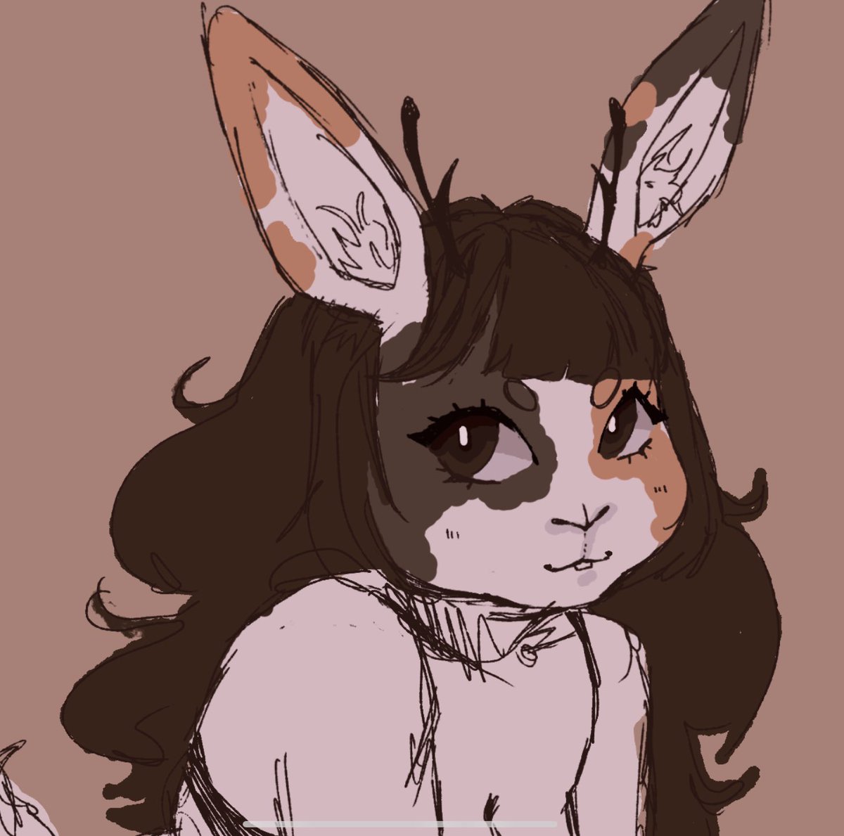 whimsicalico_'s tweet photo. fursona wip :]]] she a calico jackalope https://t.co/Ru5KWgs4La