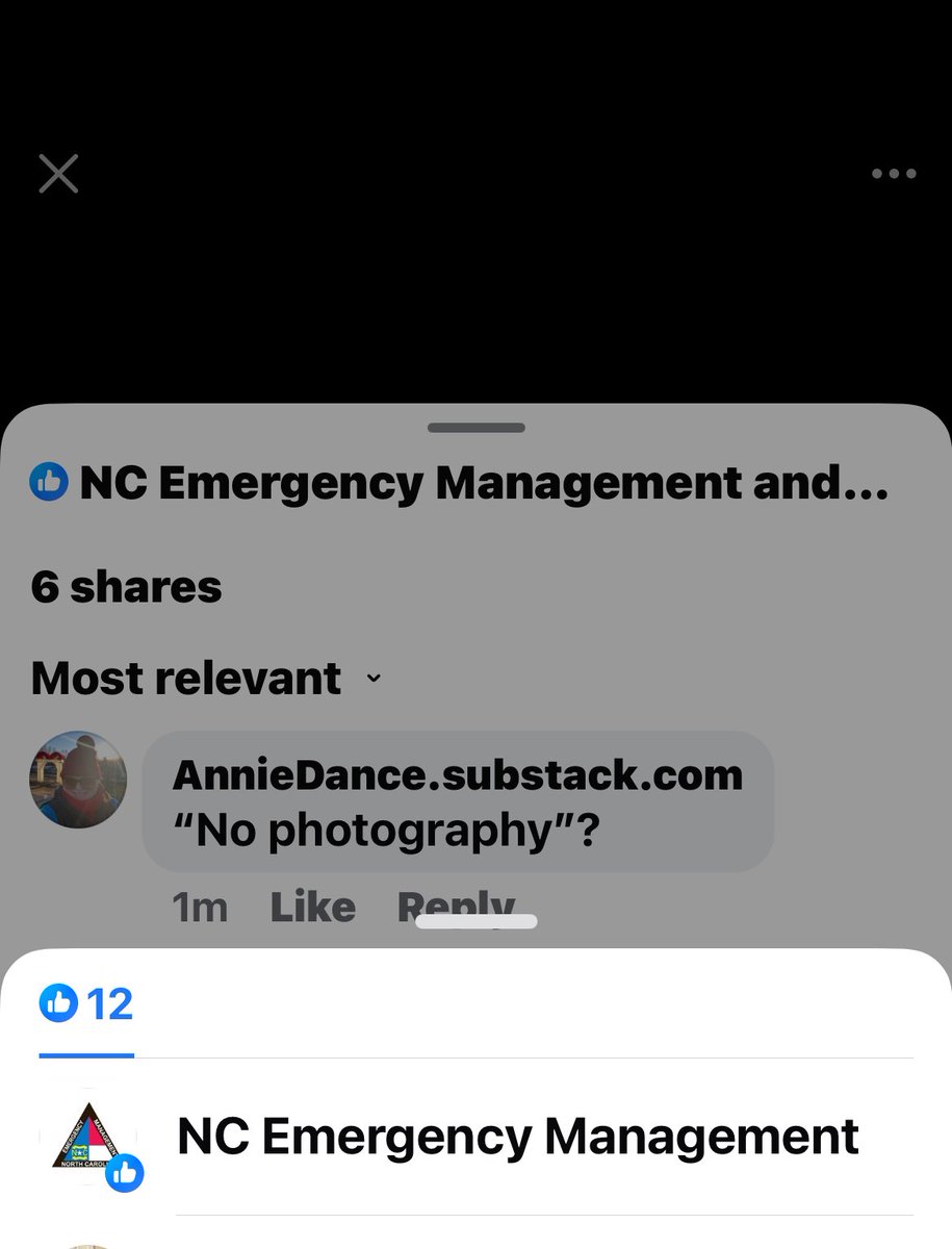 AnnieMDance's tweet photo. “No photography” is in violation of NC state law at the #MitchellCounty #FEMA site. NC is a one-party consent state. #NCpol #SprucePine #Bakersville https://t.co/NzUwK4Akyi