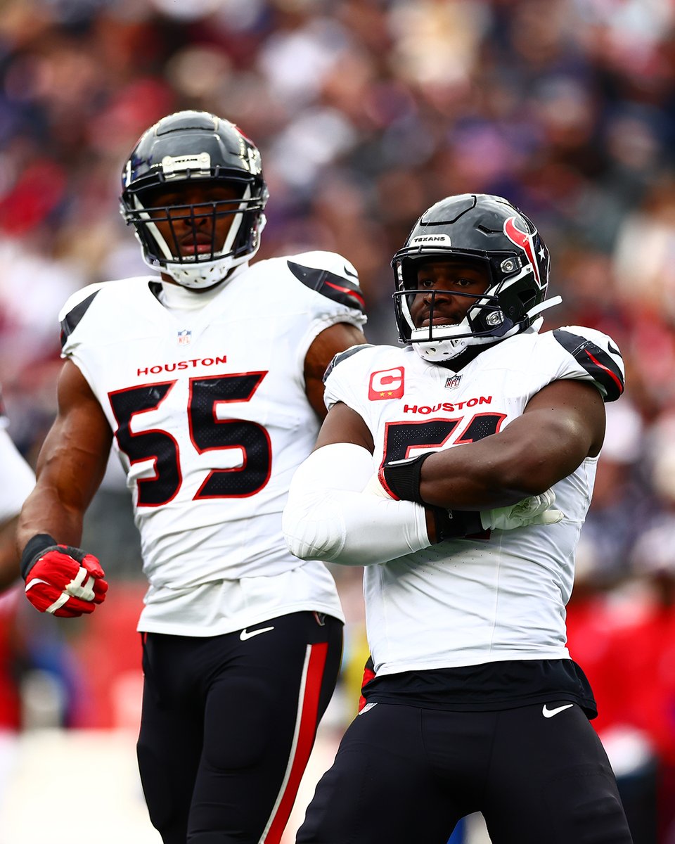 HoustonTexans's tweet photo. We knowww QBs hate to see this duo coming 😤

@will_anderson28 &amp; @DHunt94_TX  are the NFL sack duo leaders with 20.0 🚀

#ProBowlVote + @will_anderson28 
#ProBowlVote + @DHunt94_TX https://t.co/6IK0rS40DW
