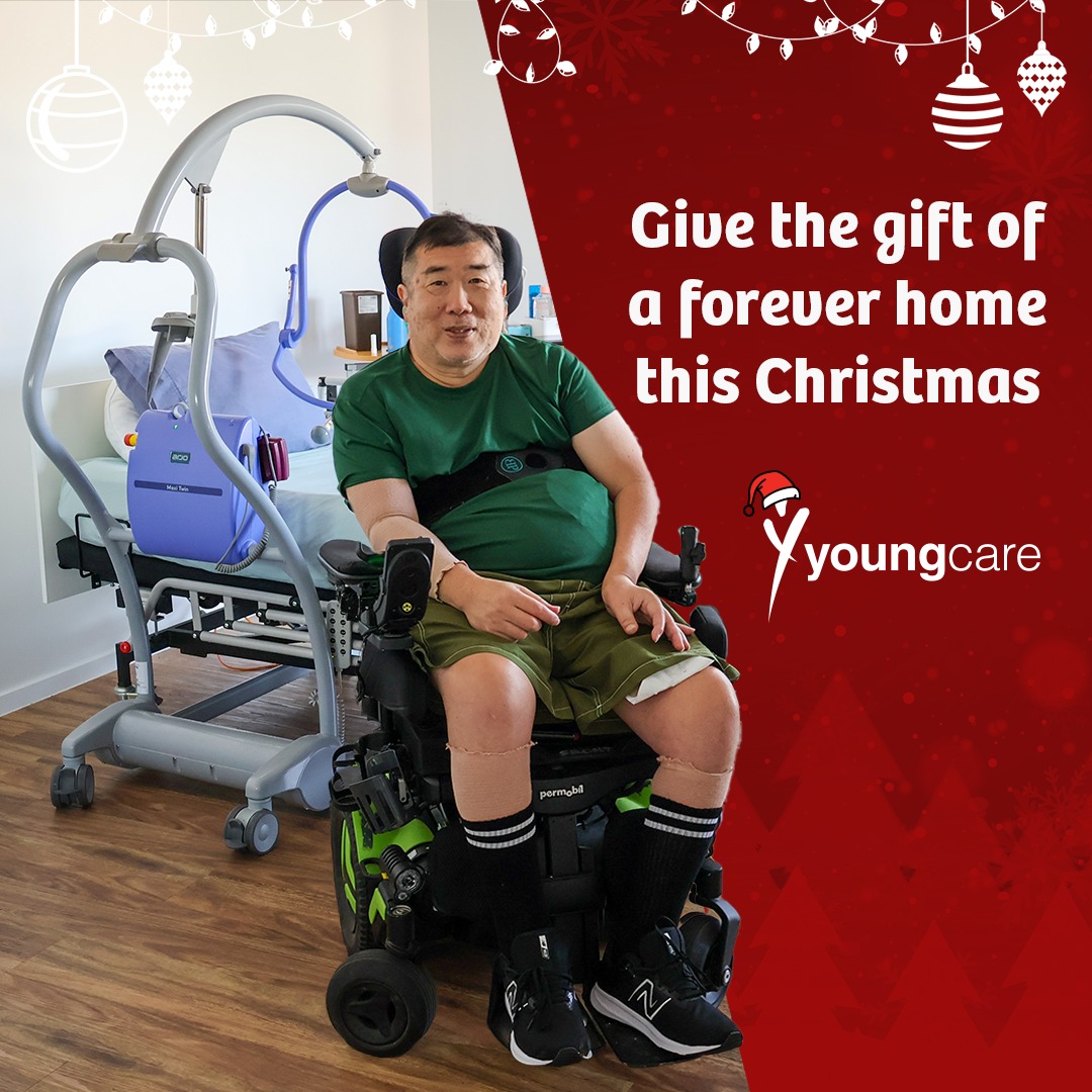Chris is decking the halls in his forever home!🎄🏠

After years stuck in hospital, Chris now has an apartment, designed by Youngcare.  

This Christmas, will you help us create more homes for young people with physical disabilities? 

Donate today: bit.ly/3O6XSVS