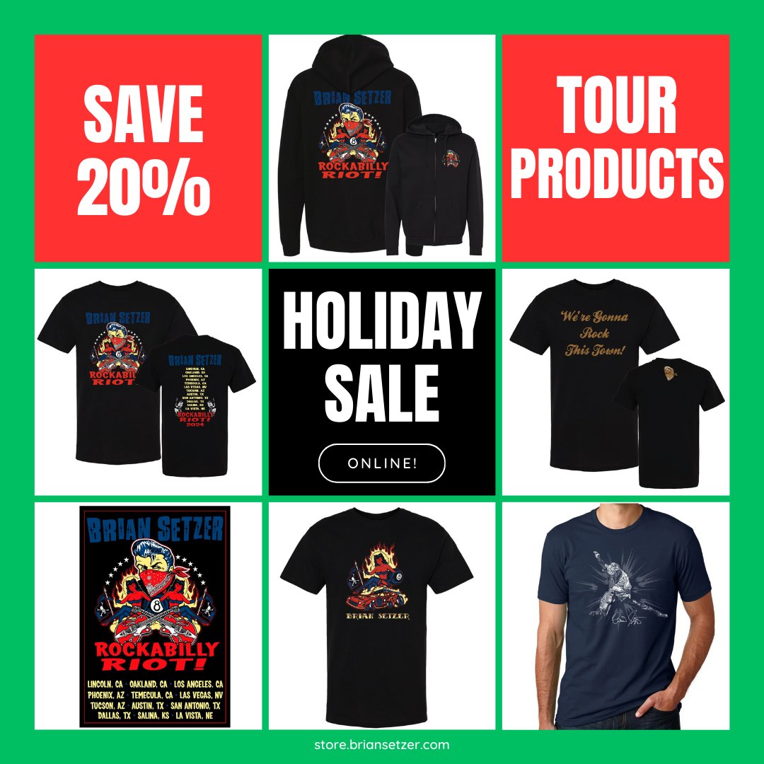 Holiday Sale 🎅 Save 20% off Brian Setzer Rockabilly Riot! 2024 Tour Products at Brian Setzer’s official store: store.briansetzer.com