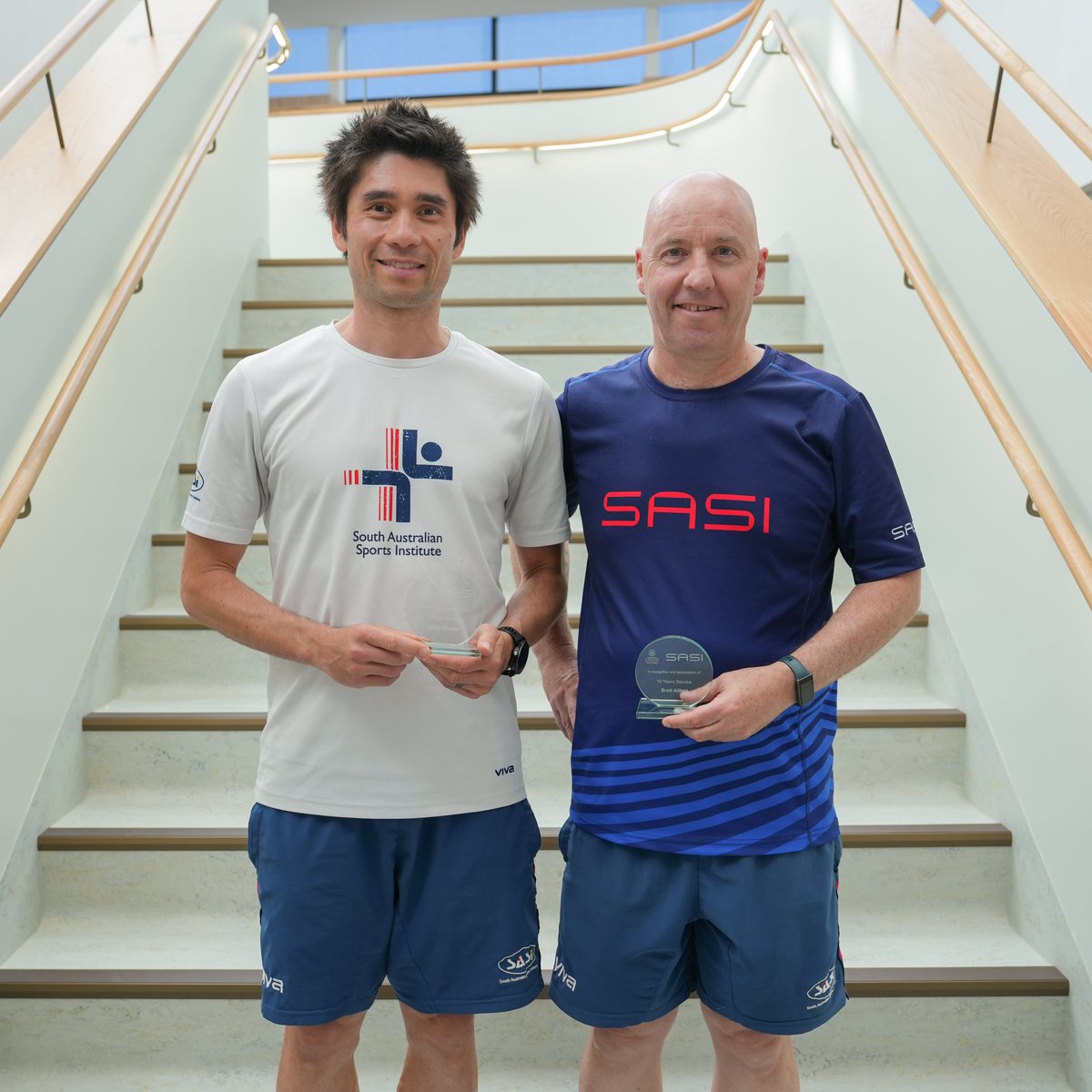 South Australian Sports Institute (@sasi_sport) on Twitter photo This week, we recognised <a href="/jamiestanley85/">Jamie Stanley PhD</a> and <a href="/acko_b/">Brett Aitken</a> for their years of service, where they have both reached the 10-year milestone ๐โค๏ธ
Thank you Jamie and Brett for your dedication and the valuable contributions you have made to the SASI family over the years! This week, we recognised <a href="/jamiestanley85/">Jamie Stanley PhD</a> and <a href="/acko_b/">Brett Aitken</a> for their years of service, where they have both reached the 10-year milestone ๐โค๏ธ
Thank you Jamie and Brett for your dedication and the valuable contributions you have made to the SASI family over the years!