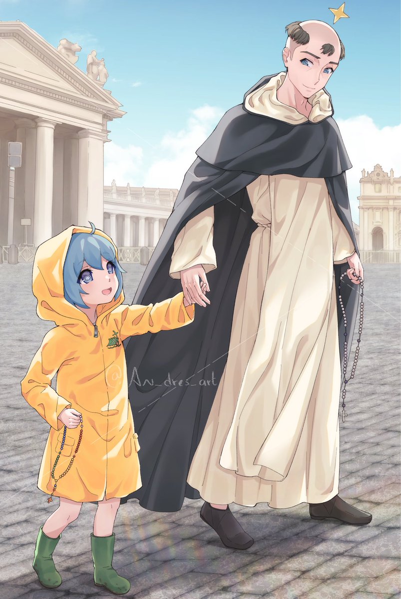 An_dres_art's tweet image. 🌤️ Luce praying along with St. Dominic, Commission for @Liturgy_Enjoyer 

*Do not repost without permission please* 🙏🏻

#イラスト  #Jubilee2025 #Vatican #CatholicX