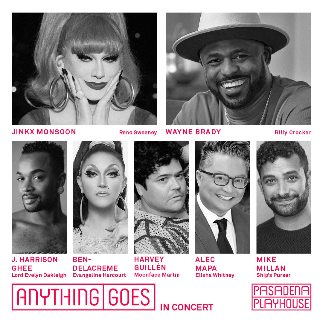 Pasadena Playhouse (@pasplayhouse) on Twitter photo ✨✨BIG ANNOUNCEMENT✨✨
<a href="/WayneBrady/">Wayne Brady</a> <a href="/jharrisonghee/">J. Harrison Ghee</a> #BenDeLaCreme <a href="/HARVEYGUILLEN/">Harvey Guillén</a> #AlecMapa and #MikeMillan are joining <a href="/JinkxMonsoon/">Jinkx Monsoon</a> in #AnythingGoes in Concert 🛟⚓️🌊
It's gonna be INCREDIBLE – bit.ly/PPH_ANY 🧡 ✨✨BIG ANNOUNCEMENT✨✨
<a href="/WayneBrady/">Wayne Brady</a> <a href="/jharrisonghee/">J. Harrison Ghee</a> #BenDeLaCreme <a href="/HARVEYGUILLEN/">Harvey Guillén</a> #AlecMapa and #MikeMillan are joining <a href="/JinkxMonsoon/">Jinkx Monsoon</a> in #AnythingGoes in Concert 🛟⚓️🌊
It's gonna be INCREDIBLE – bit.ly/PPH_ANY 🧡