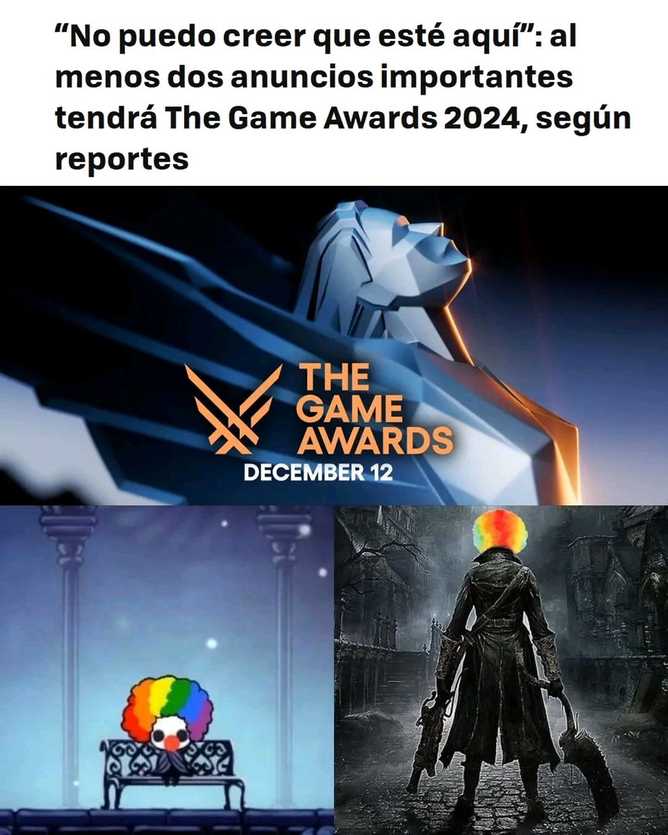 neggpos's tweet photo. The Game Awards, con 100% de fe. https://t.co/t3jonTrIlv