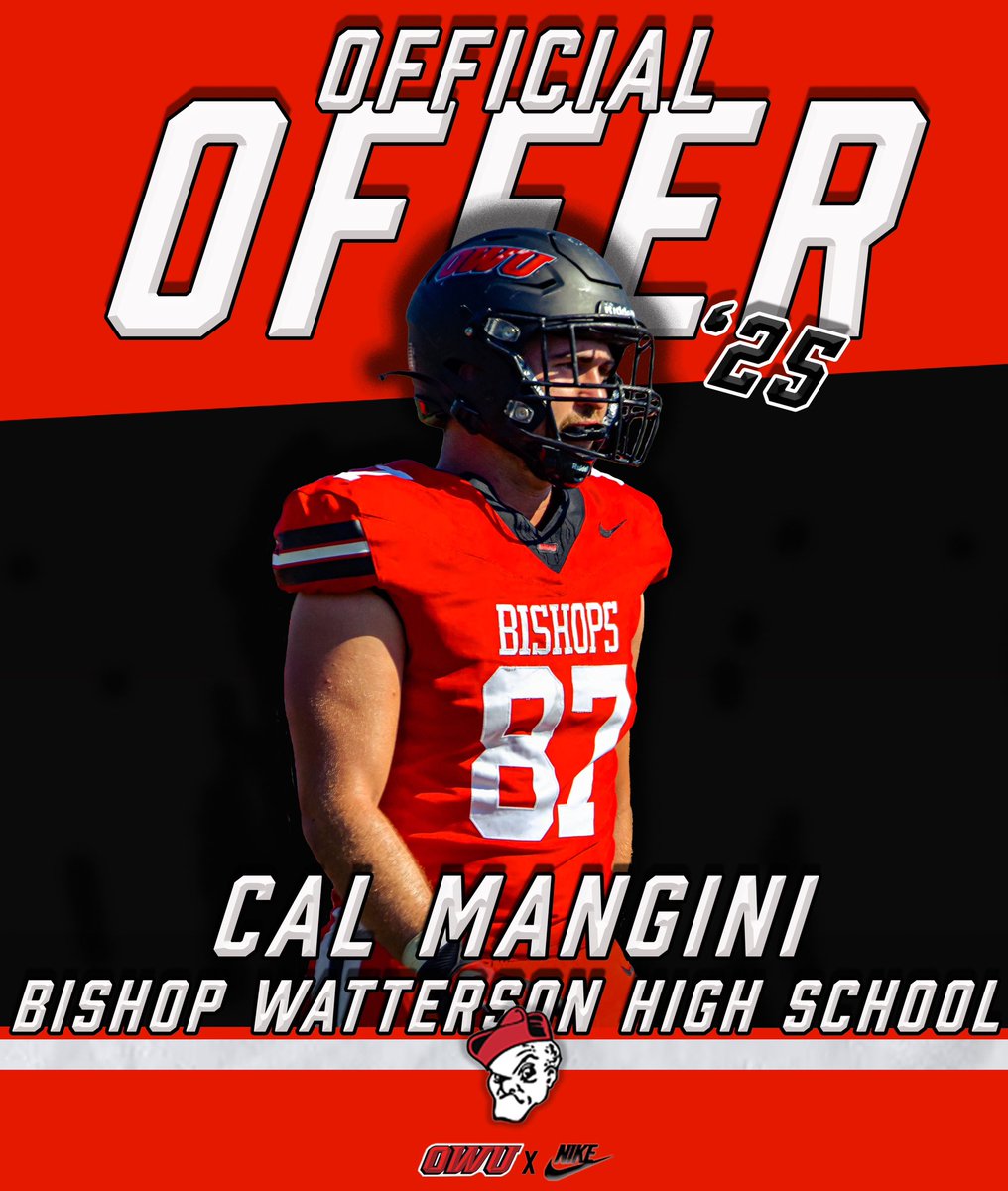 thankful to receive an offer from <a href="/OWUBishopFB/">Ohio Wesleyan Football</a> 
<a href="/owen_fankhauser/">Owen Fankhauser</a>