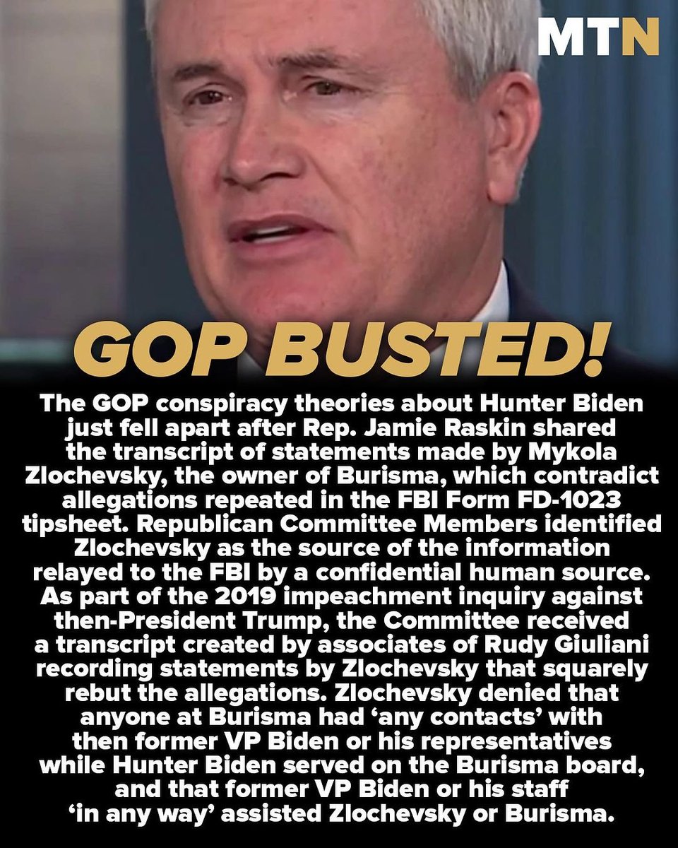 talkatone2016's tweet photo. Smirnov falsely reported to the FBI that Burisma executives had paid Biden & his son millions. The fake claim was part of a larger series of unfounded allegations of leveraging his position as VP to prevent an investigation into Burisma.
#InvestigateComer
https://t.co/NlhYKC9oBf https://t.co/IrFAAk0l9J