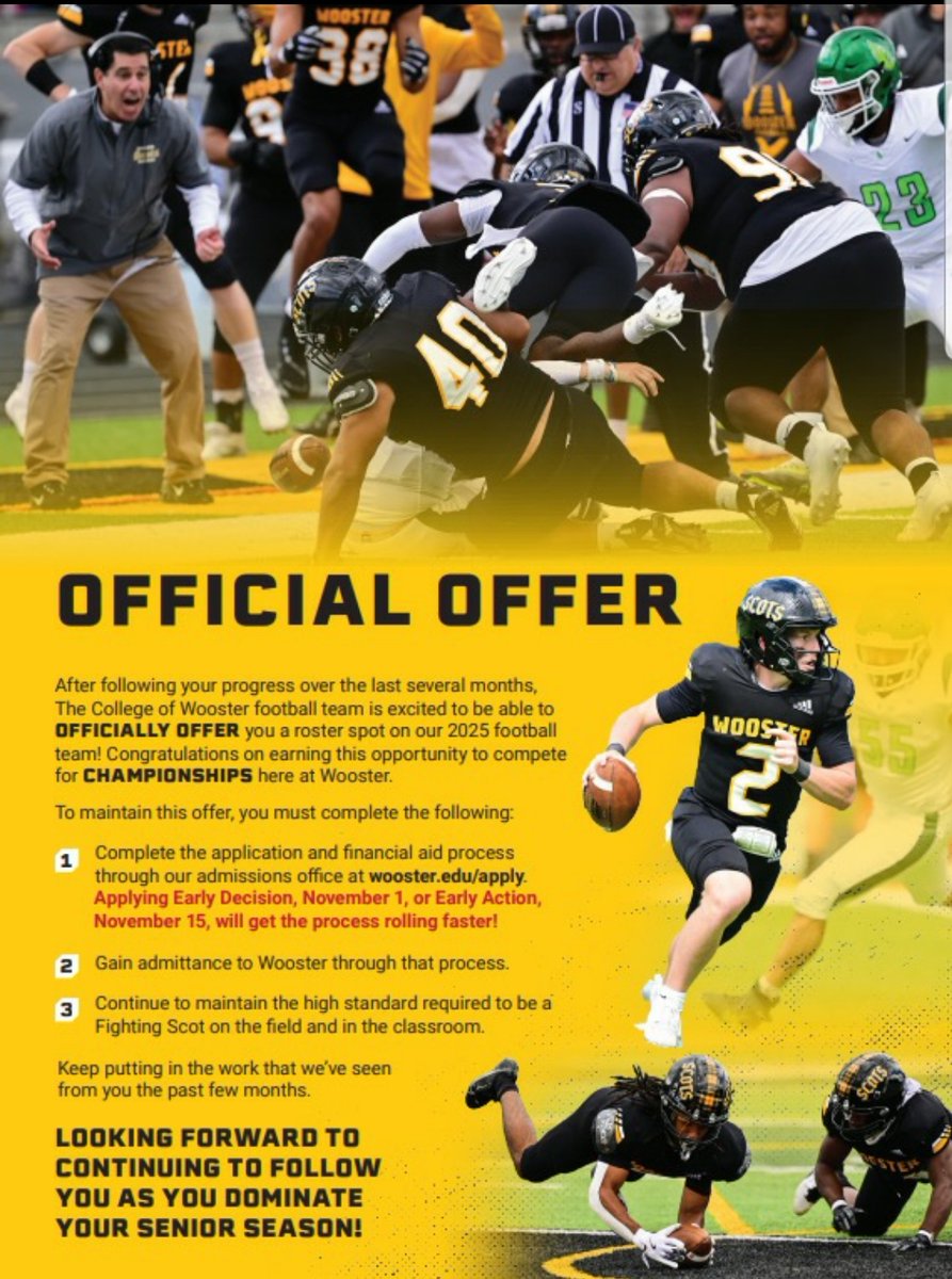 I am an excited to get my 6th offer to play college football. Thank you <a href="/_coachkeet/">Coach Keet</a> and the College of Wooster. <a href="/StatesboroFB/">Statesboro Football</a> <a href="/RecruitGeorgia/">Recruit Georgia</a> #BELT